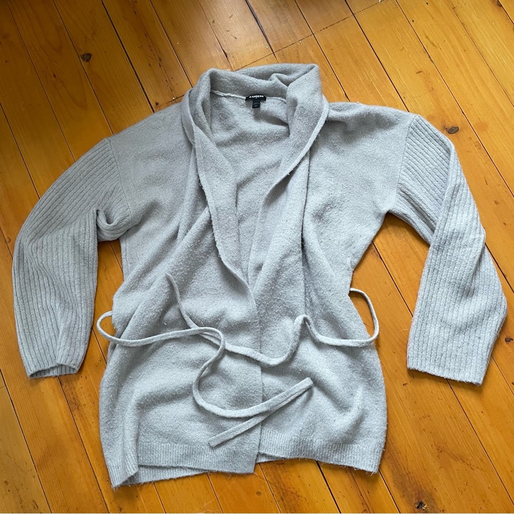 Express Light Gray Women's Cardigan